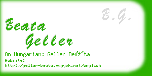 beata geller business card